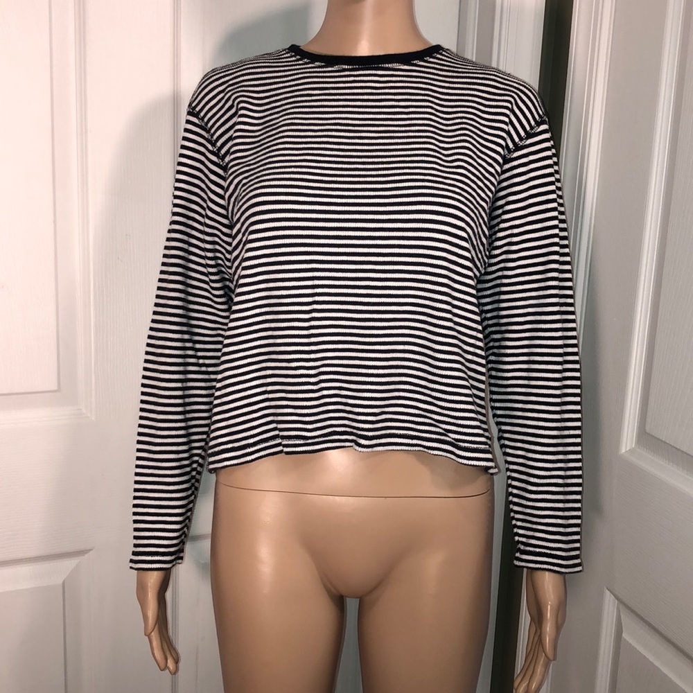 Ann Taylor LOFT Black & White Top M
